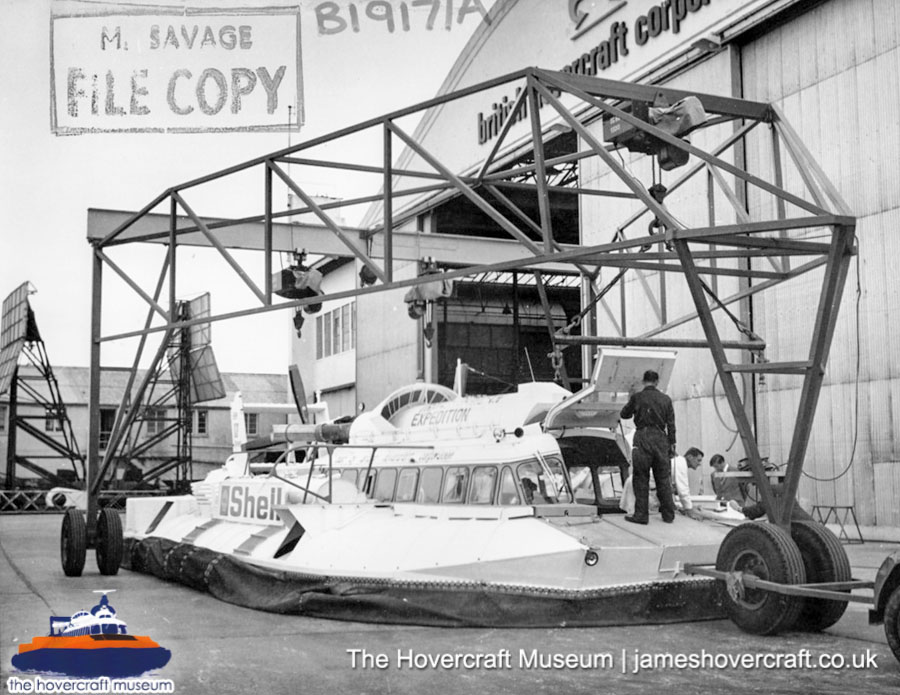 SRN6 - trans-African adventure -  (credit: The Hovercraft Museum Trust).